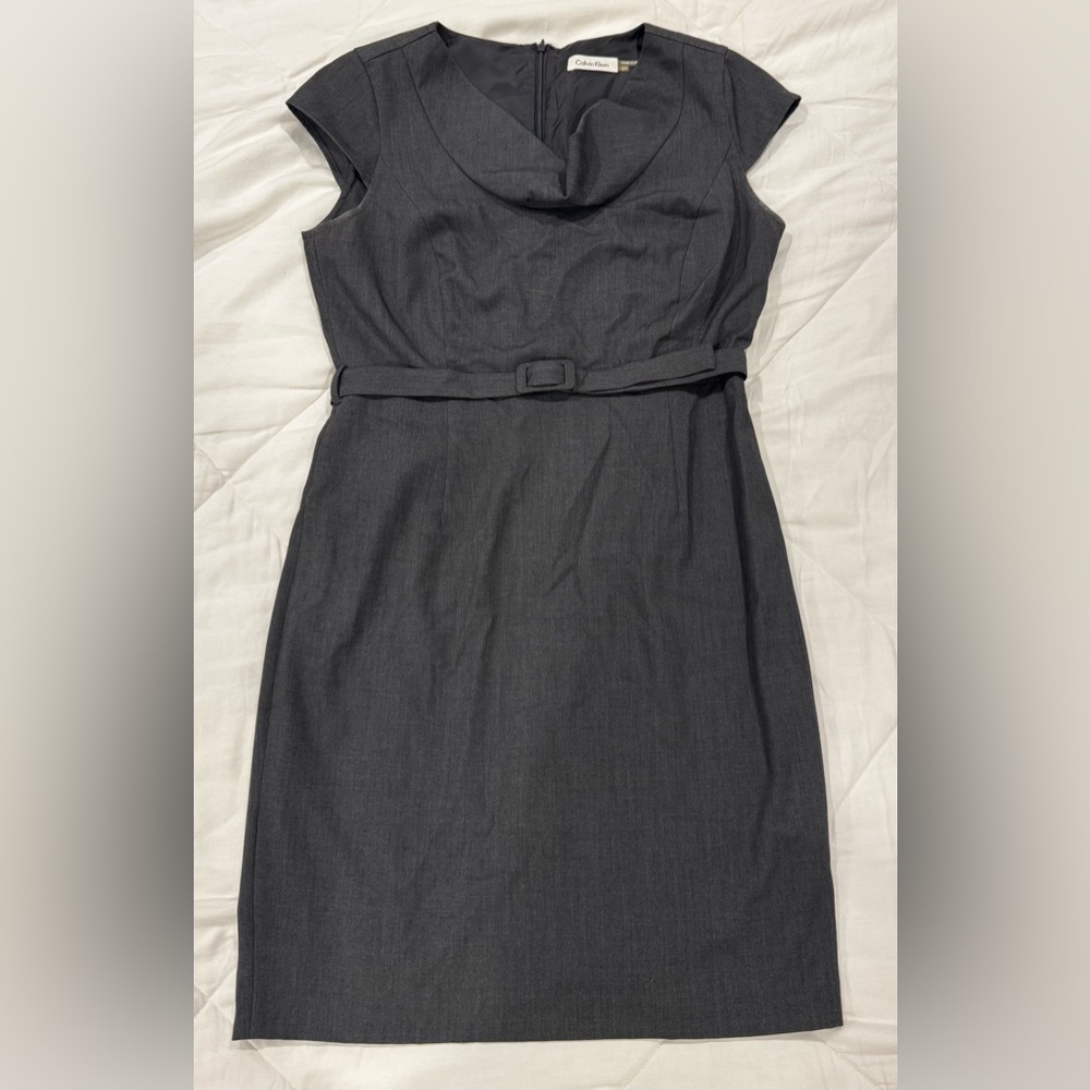 Calvin Klein Charcoal Strapless Dress